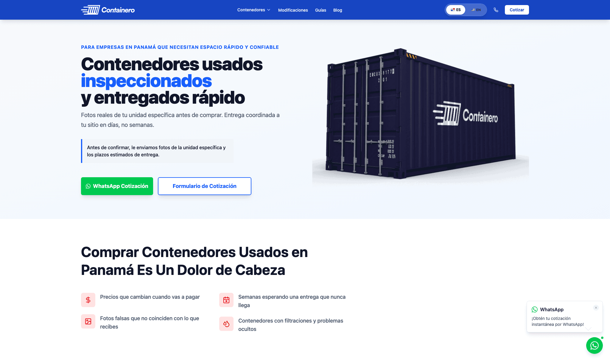 Containero — Venta de contenedores