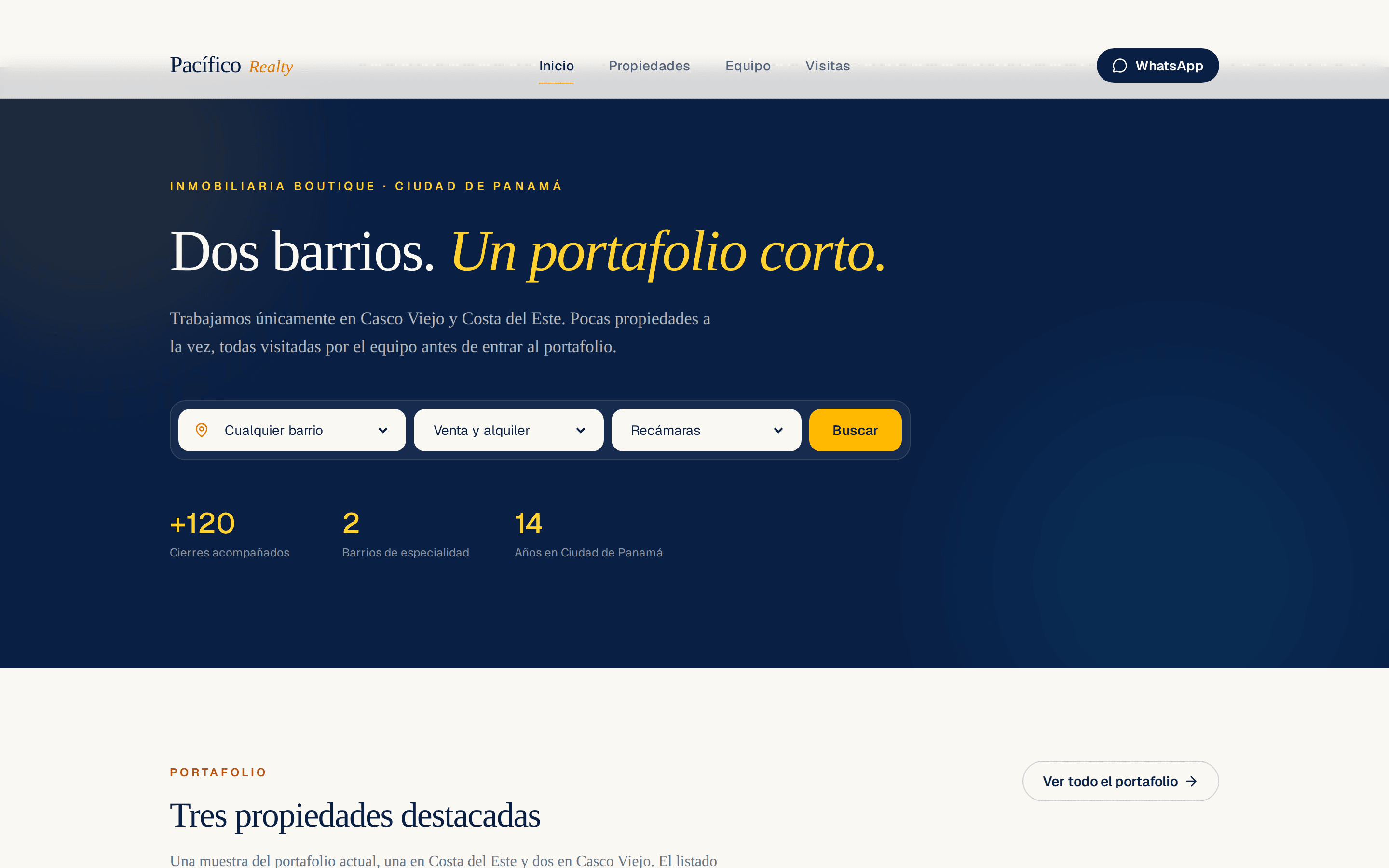 Pacífico Realty — Bienes raíces